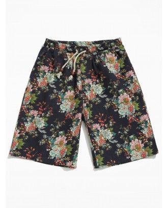 Allover Flower Print Shorts - Multi 4xl