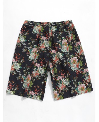 Allover Flower Print Shorts - Multi 4xl